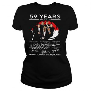 007 59 years 1962 2021 thank you for the memories signatures shirt