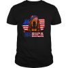 American Flag With Merica Bloodhound Dog shirt