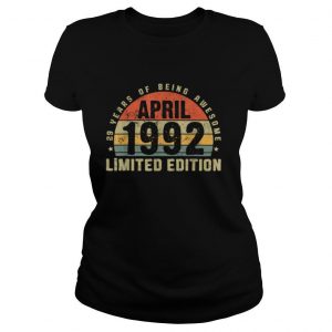 April 1992 Limited Edition Outfit Retro 29th Bday Gift T Shirt