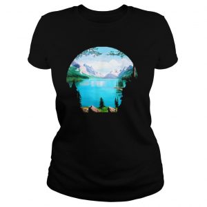 Lake Mountain Snow Landscape Scenery T Shirt