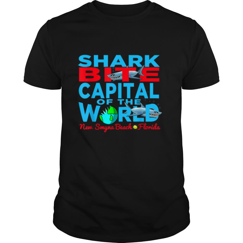 Shark Bite Capital In The World New Smyrna Daytona Beach FLA T Shirt