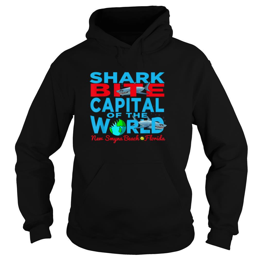 Shark Bite Capital In The World New Smyrna Daytona Beach FLA T Shirt
