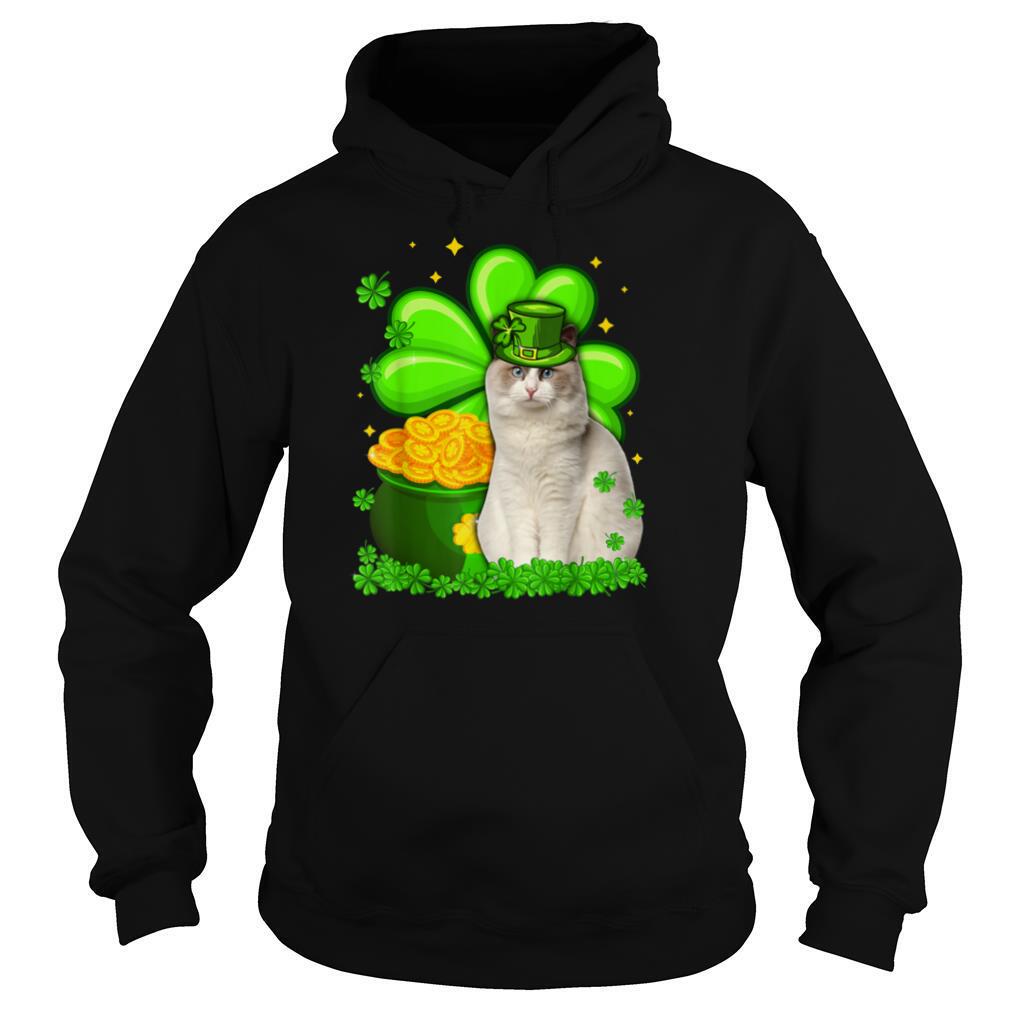 St Patrick's Day Ragdoll Irish Shamrock Cat Lover T Shirt