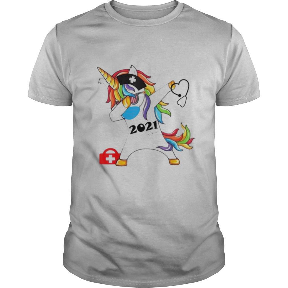 Unicorn Dabbing Nurse 2021 Stethoscope shirt