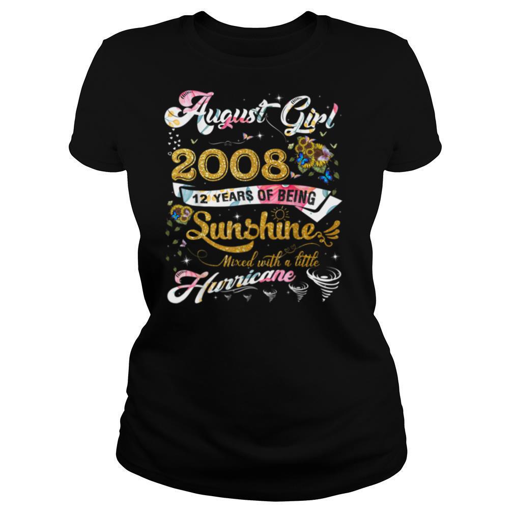 Vintage August 2008 Designs 12 Years Old 12th Birthday Gifts T Shirt