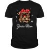 Yorkie Mom Leopard Print Dog Lovers Mother Day Gift T Shirt