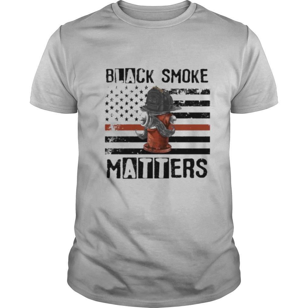fire fighting black smoke matters american flag vintage shirt
