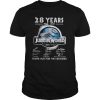 28 Years 1993 2021 Jurassic World Signatures Thank You For The Memories Shirt