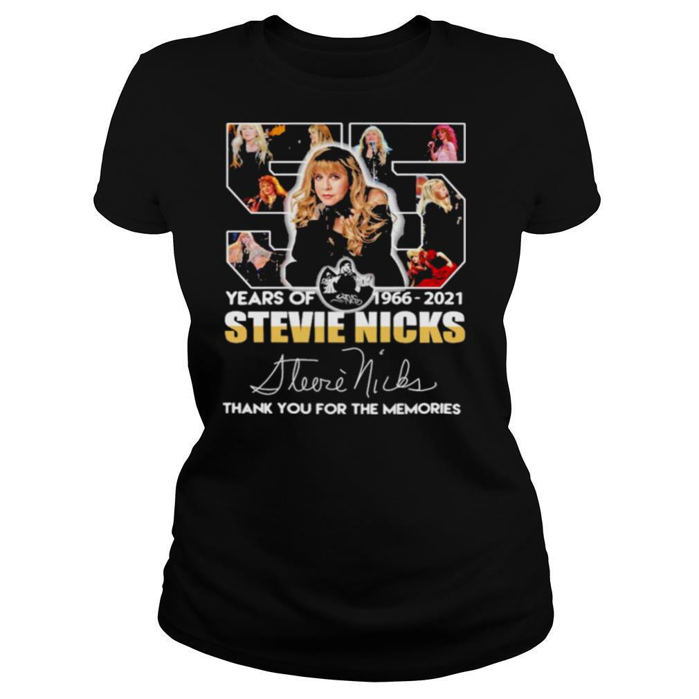 55 Years Of 1966 2021 Stevie Nicks Signatures Thank You For The Memories Shirt