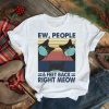Black Cat Face Mask Ew People 6 Feet Back Right Meow Vintage shirt