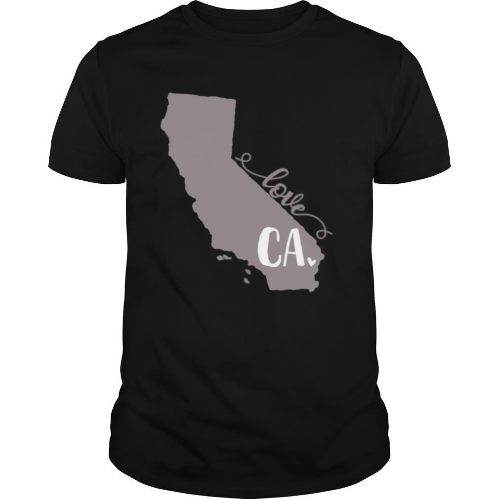 California Heart Love Script Design shirt