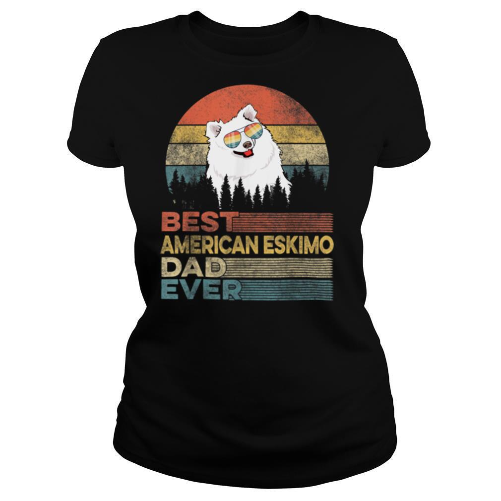 Dog Dad Shirts Retro Best American Eskimo Dad Ever T Shirt