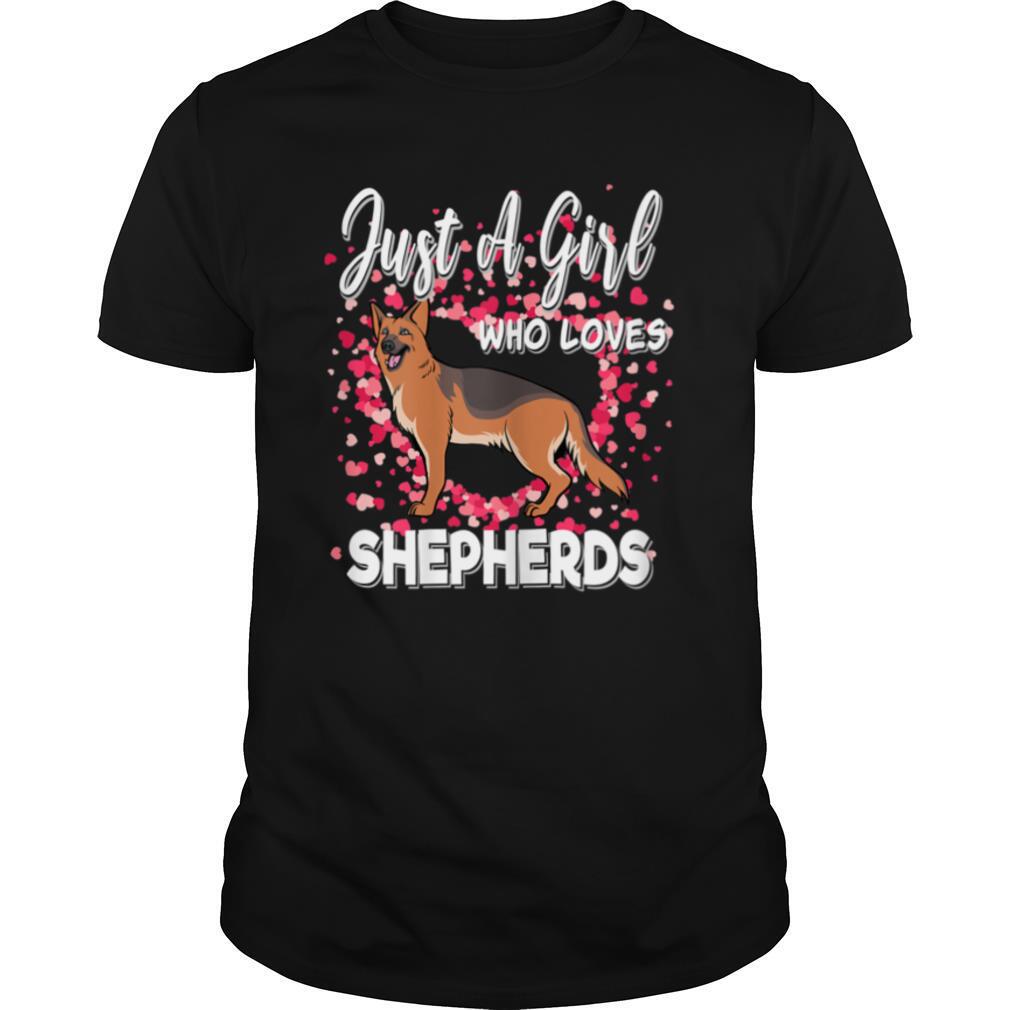 Just A Girl Who Loves German Shepherd Dog Lover Designs T Shirt