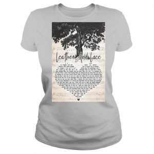 Leather And Lace Grey Heart Song Lyric Print T shirt