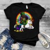Leprechaun Girl Rainbow Unicorn Lucky St Patricks Day 2021 shirt