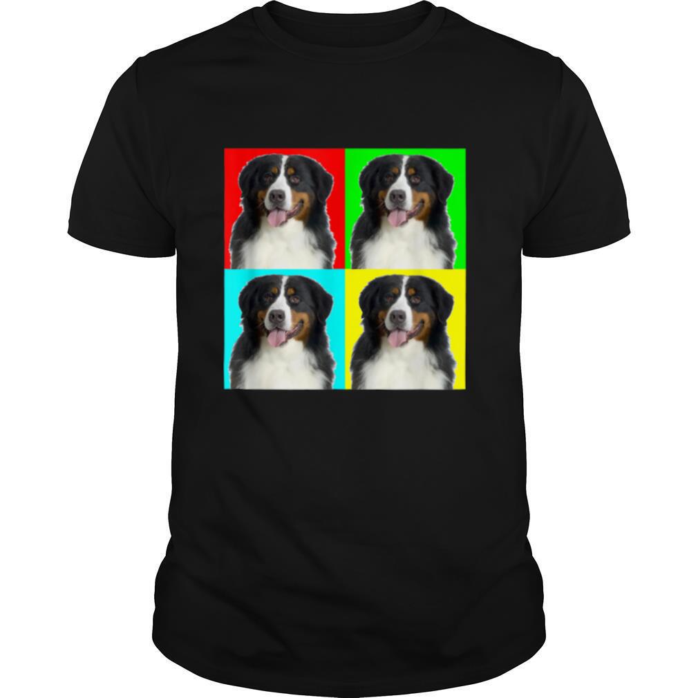 Pop Art Dog Bernese Mountain Dog T Shirt
