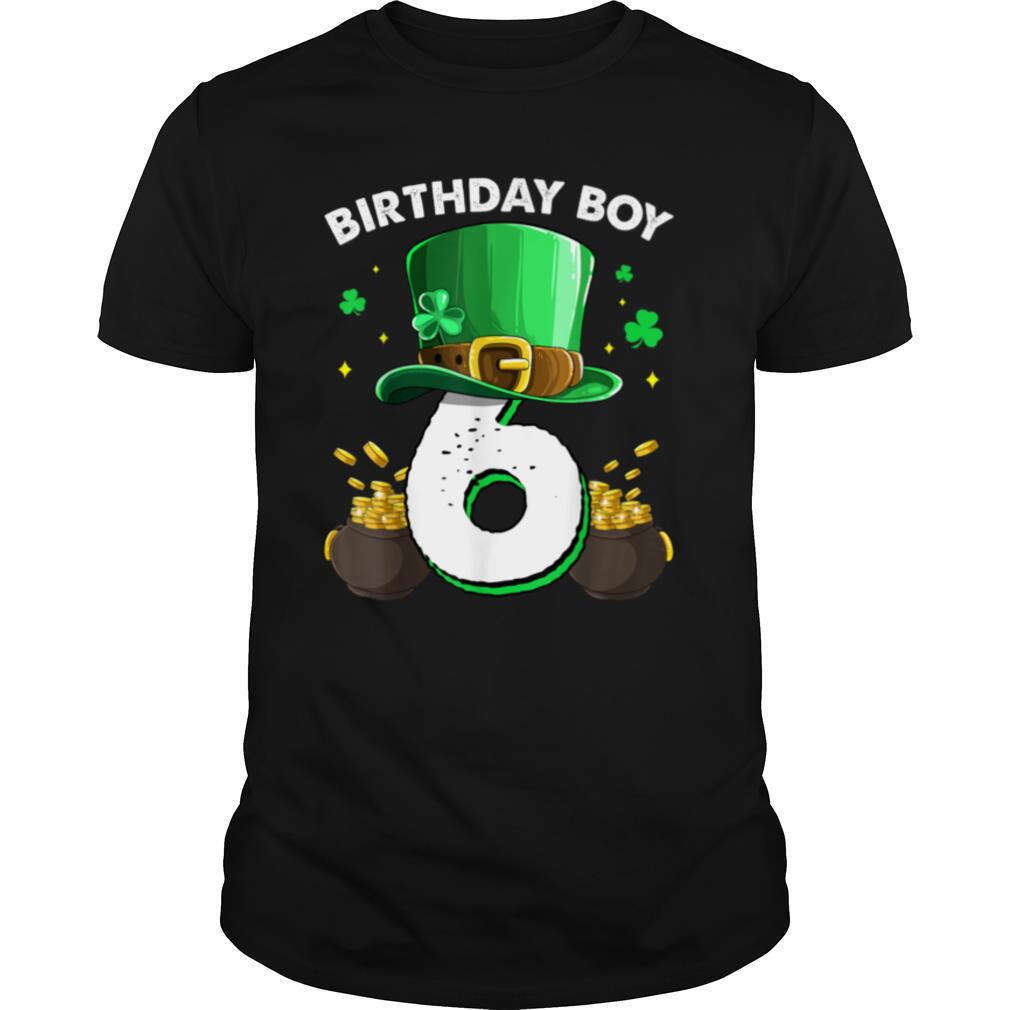 St Patrick’s Day 6th Birthday Boy 6 Years Old Gift Kids T Shirt