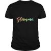 Womens Glamorous Grandma Rainbow Glamma For Grandmother shirt