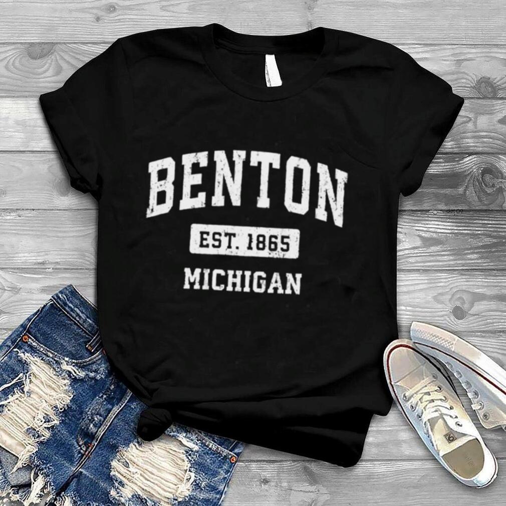 Benton Michigan MI Vintage Sports Established Design shirt