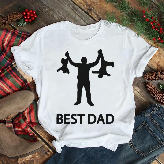 Best Dad Silhouette Of Father And Children T shirt