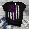 No One Fights Alone USA Flag Epilepsy Awareness T Shirt