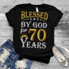 Vintage Blessed by God for 70 years Happy 70th Birthday T Shirt