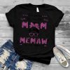 Womens God Gifted Me Two Titles Mom And Memaw Leopard Pink Wink T Shirt