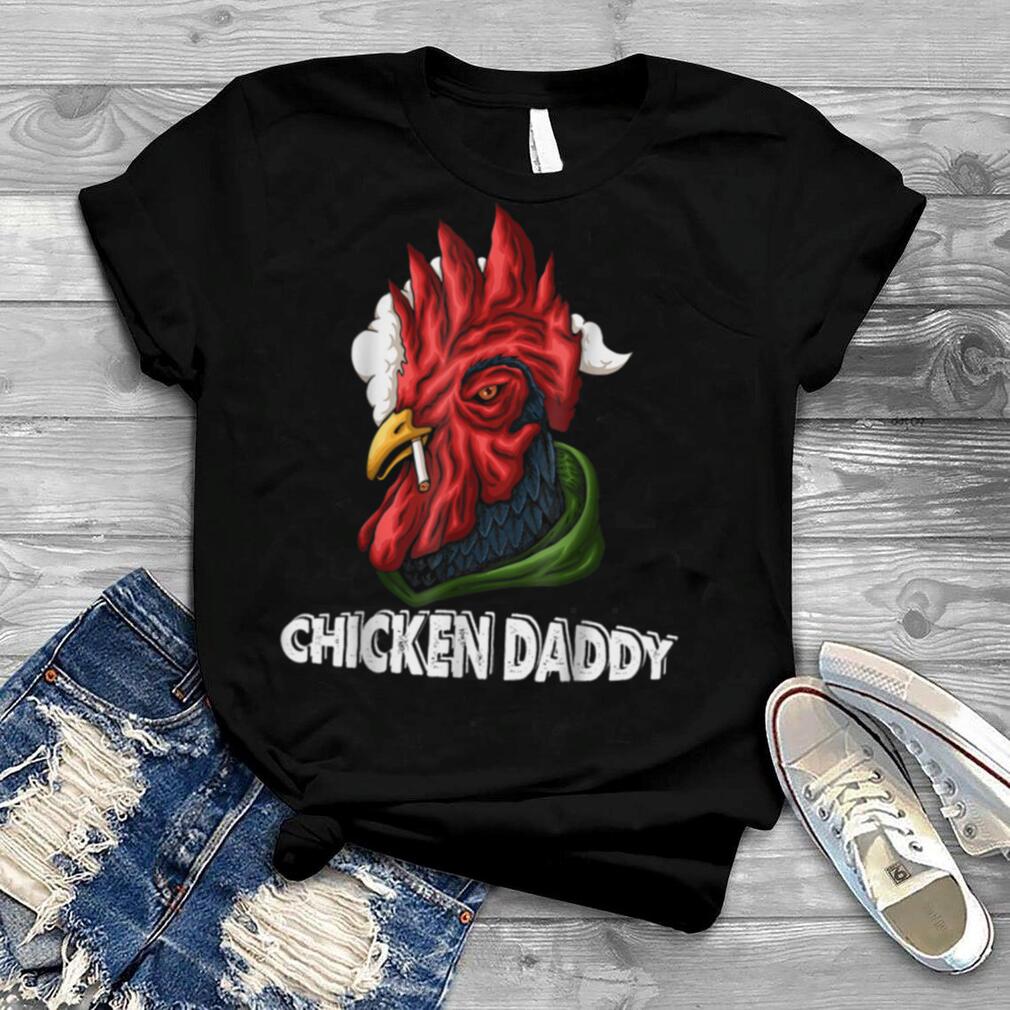 Mens Vintage Chicken Daddy Retro Farm Decor Smoking Smokin' Joint T Shirt