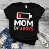 Womens Mom of 3 Boys Shirt from Son Mothers Day Birthday Women T Shirt