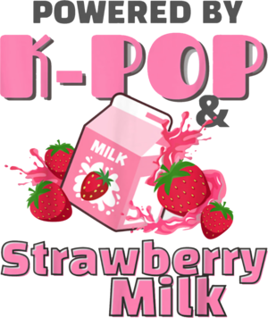 Kawaii Strawberry Milkshake Carton Korean Powered By Kpop Shirt Tshirt Shoping Online