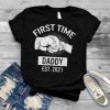 Mens First Time Daddy EST 2021 Cool New Dad Fathers Day Gift Idea T Shirt