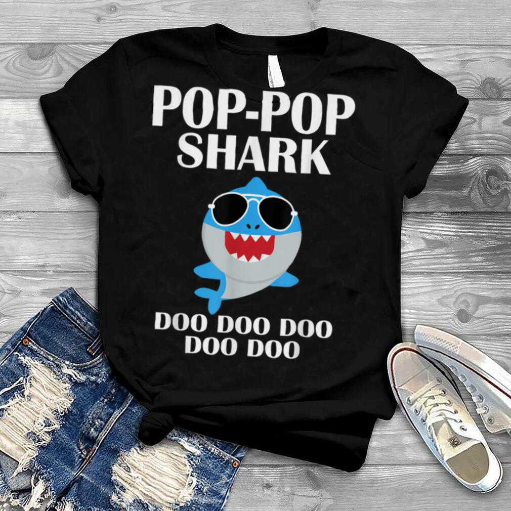 Pop Pop Shark Shirt Doo Doo Doo Funny Poppop Christmas T Shirt