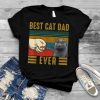 Vintage Best Cat Dad Ever Fathers day Scottish Fold Cat T Shirt