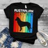 Australian Shepherd Dog Retro Vintage Style Stripes T Shirt