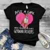 Dog Owner Just A Girl Who Really Loves German Boxers T Shirt