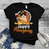 Funny Cat and Turkey Dish Wine Happy Thanksgiving T Shirt