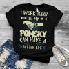 Pomsky Shirt Men Women Dog Mom Dog Lover T Shirt