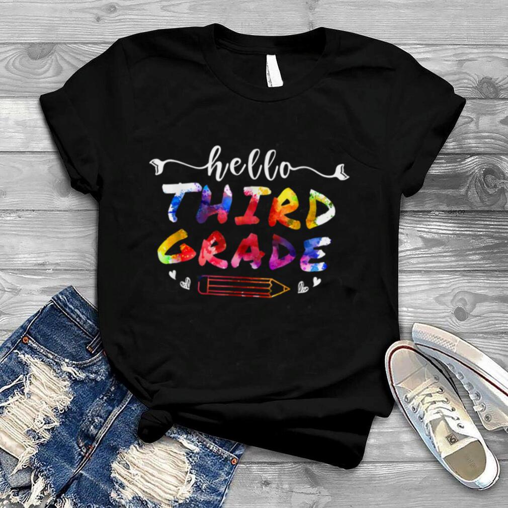 Tie Dye Third Grade Teacher Back To School Boys Girls T Shirt