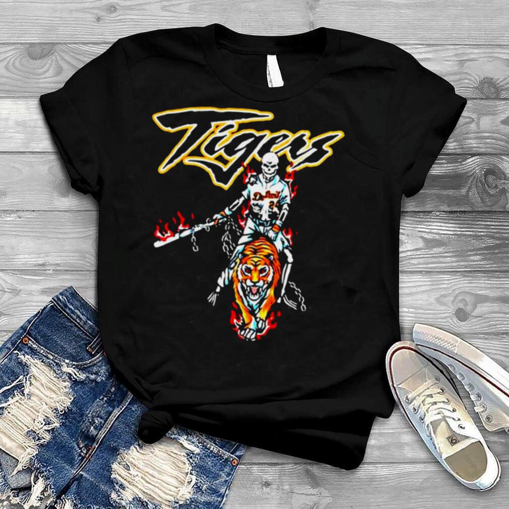 Baseball Skeleton Sana Detroit Tigers T shirt