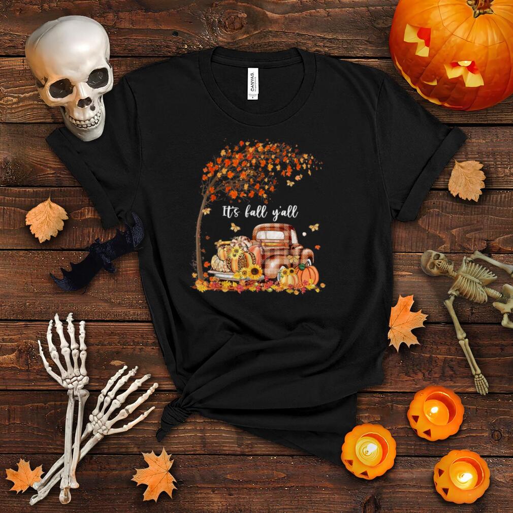 It's Fall Y'all Cute Gnomes Pumpkin Truck Thanksgiving T Shirt