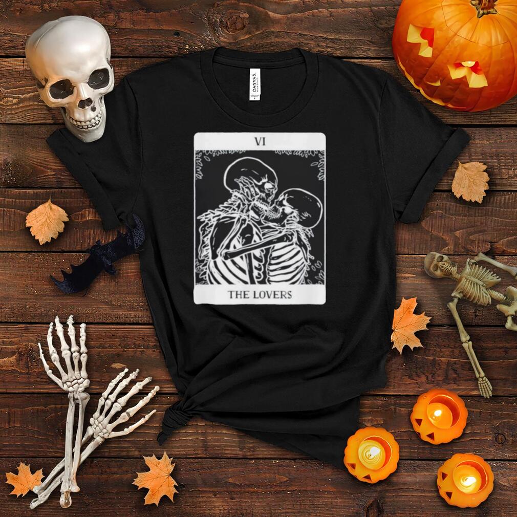 Tarot Cards The Lovers Skull Skeleton Shirt