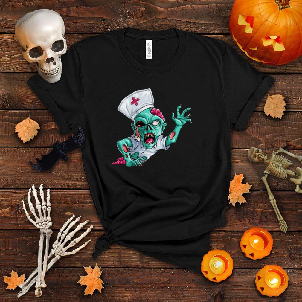 Zombie Nurse Funny Halloween Horror Scary T shirt