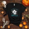 Womens Peritoneal cancer Is Boo Sheet Teal Ribbon Halloween Costume T Shirt