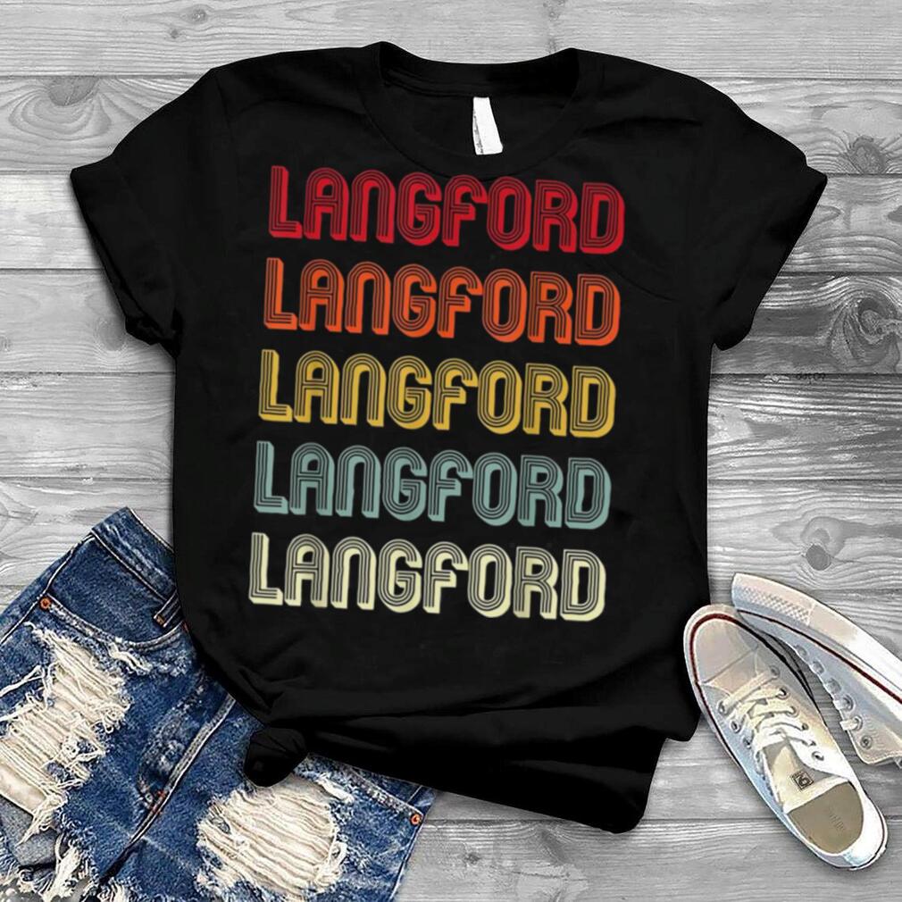 LANGFORD Surname Retro Vintage Birthday Reunion Shirt