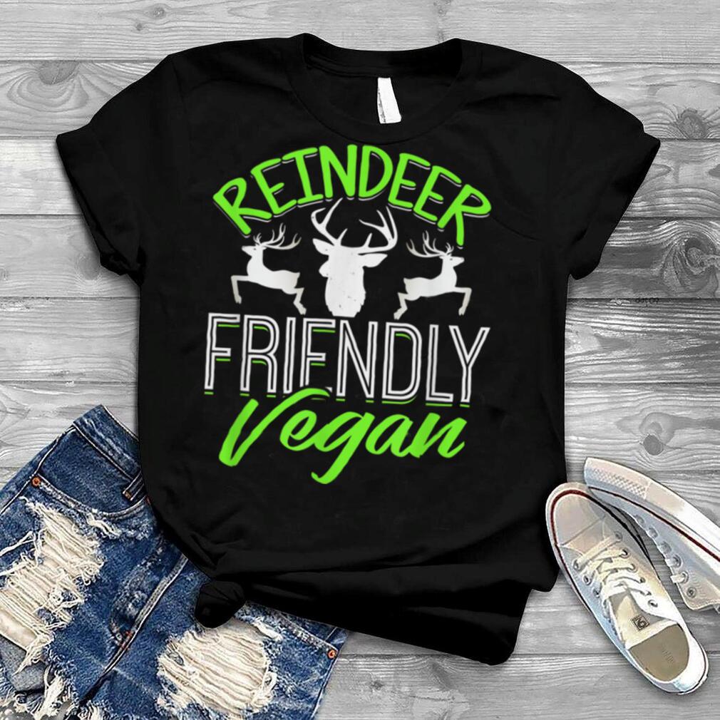 Funny Santa Reindeer Friendly Vegan Diet Conscious T Shirt
