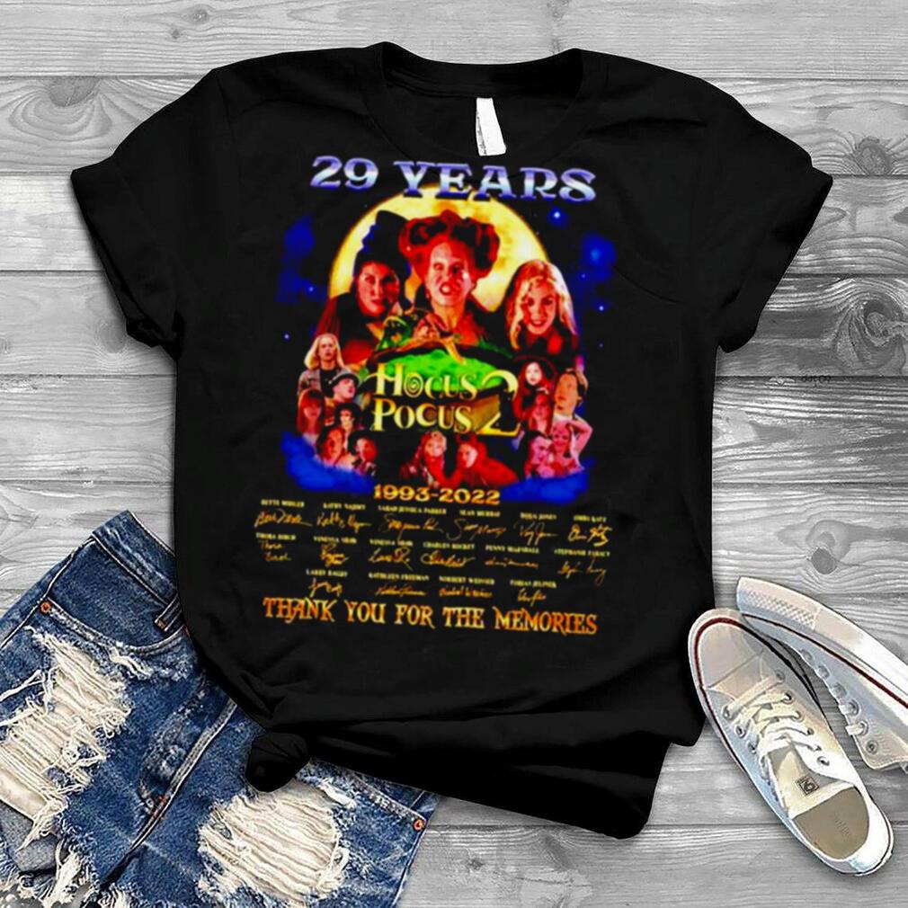 Hocus Pocus 29 Years Anniversary Memories Halloween signatures shirt