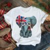 Baby Elephant With Glasses And Fiji Flag shirt