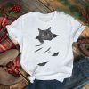 Black Cat Torn Shirt