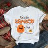 Jis’s The Season Cute Pumpkin And Ghost Spooky Season Halloween Graphic shirt