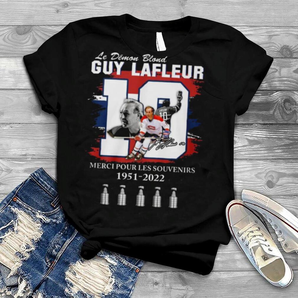 Le Demon Blond Guy Lafleur 10 Merci Pour Les Souvenirs 1951 2022 signatures shirt